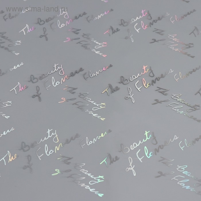 Пленка для цветов "Красота цветов", серебряная, 58 см х 5 м