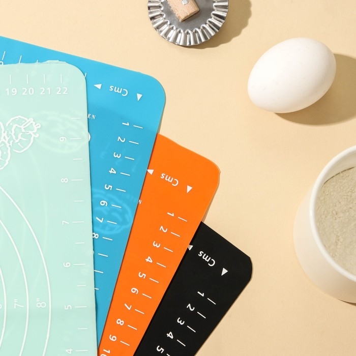 Коврик для выпечки с разметкой Доляна &laquo;Эрме&raquo;, силикон, 28&times;25,5 см, цвет МИКС