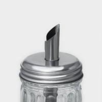 Сахарница стеклянная с дозатором Доляна &laquo;Перелив&raquo;, 210 мл, 13,5&times;7 см