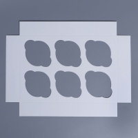 Коробка складная на 6 капкейков с окном &laquo;Поздравляю с Новым годом!&raquo;, 25 х 17 х 10 см, Новый год