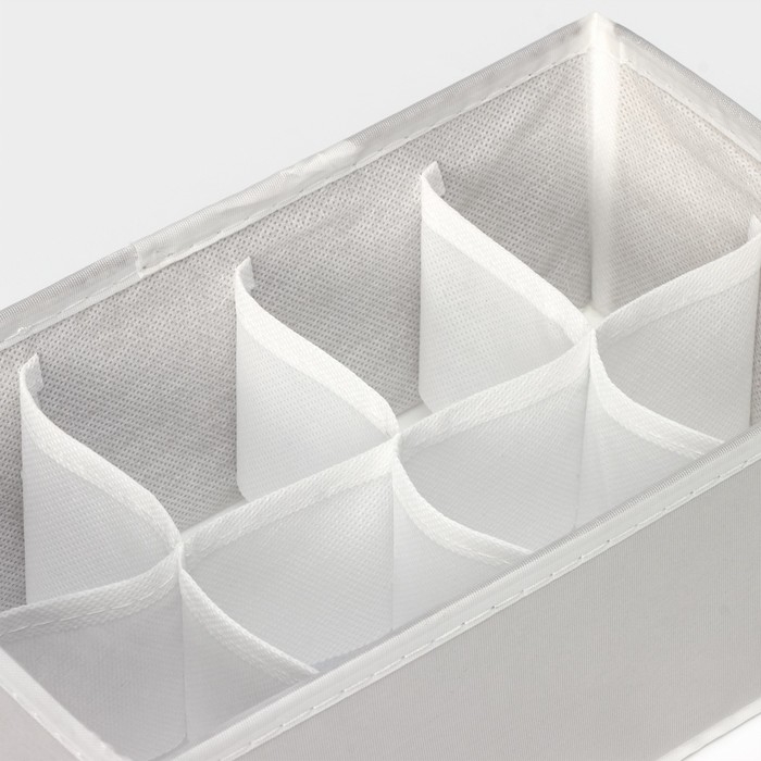 Органайзер для хранения белья LaDо́m, 8 ячеек, 24&times;14&times;10 см, цвет серый