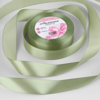 Лента атласная, 25 мм &times; 23 &plusmn; 1 м, цвет фисташковый №65
