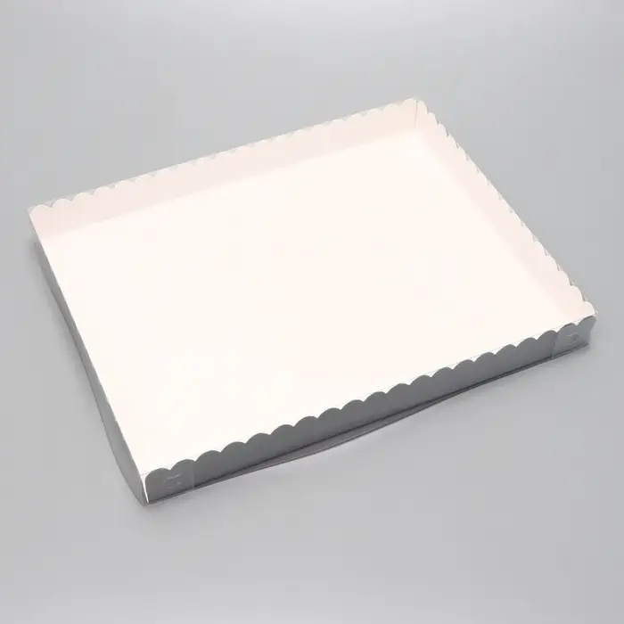 Коробка для печенья, серебряная, 23.5&times;30&times;3 см