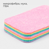 Салфетка многослойная для уборки из микрофибры MicroPVA, 12&times;7 см, 12 слоев