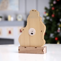 Светодиодная фигура &laquo;Дед Мороз&raquo; 14 &times; 20 &times; 2.5 см, дерево, батарейки LR1130х3 (в комплекте), свечение тёплое белое