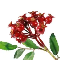 Цветы искусственные "Шиповника пучок" 23 см, красный