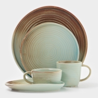 Тарелка глубокая "Sand Ripples" Magistro 22см, 22,5х6 цвет желтый, голубой, коричневый