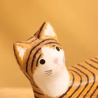 Сувенир &laquo;Полосатая кошка&raquo;, 11&times;3&times;9 см, дерево, МИКС