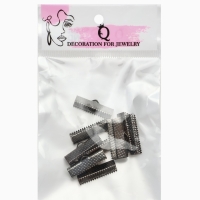 Зажим для ленты (набор 10 шт.) 22 мм СМ-343, цвет серый