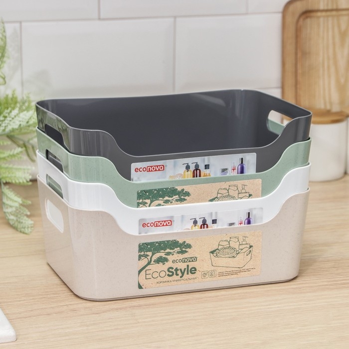Корзина для хранения Scandi, 3,1 л, 24&times;17&times;9 см, цвет МИКС