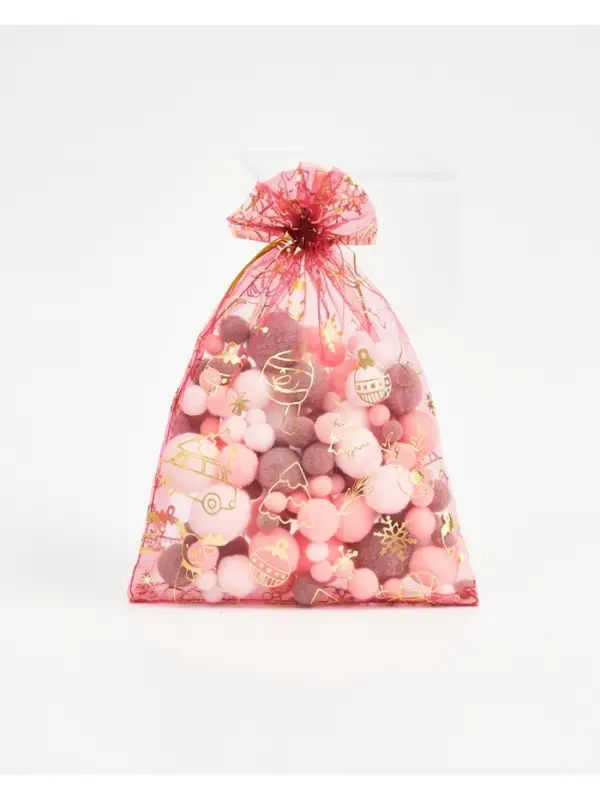 Мешочек подарочный органза &laquo;Новогоднее настроение&raquo;, 16 &times; 24 см