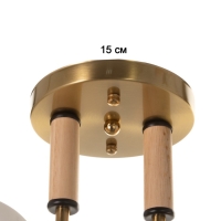 Люстра "Донна" 2х40Вт Е27 черный/латунь 37х15х25см