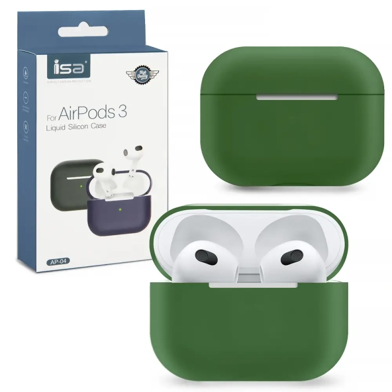Чехол Apods 3 Silicon Case ISA Pine Green