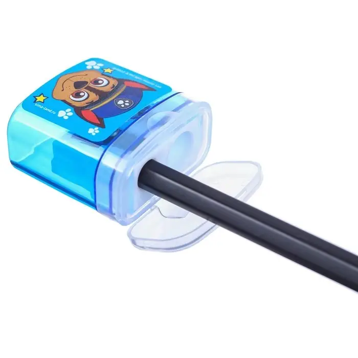 Точилка пластиковая с контейнером, двойная, МИКС, Щенячий патруль