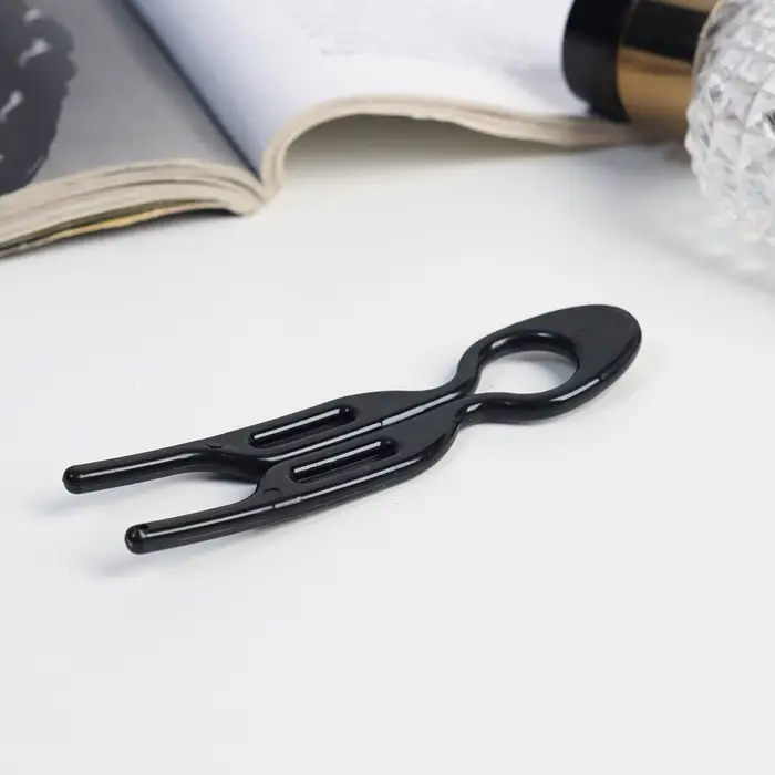 Шпилька для волос &laquo;Берта&raquo;, набор 2 шт., 9&times;2 см, чёрная