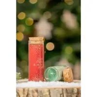 Новогодние свечи в колбе, набор 2 шт., аромат мята и ваниль, 3&times;3&times;8 см