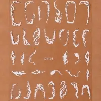 Наклейки для ногтей &laquo;Вуаль&raquo;, белые