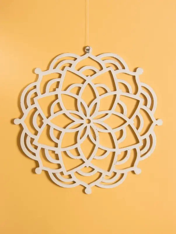 Панно " Мандала" МДФ, 40х40х1 см, цв. белый