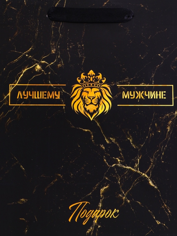 Пакет подарочный вертикальный &laquo;Лучшему мужчине&raquo;,   ML 23 &times; 27 &times; 11.5 см