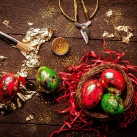 Набор для украшения яиц с жидкими красителями &laquo;Cияние&raquo; на пасху, 11 х16 см.