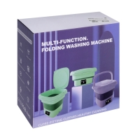 Портативная мини-стиральная машина LWM-04 с ведром 6 л, складная, зеленая