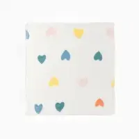 Набор платочков Крошка Я Сolored hearts (вид 1) 20*20 см-5 шт, муслин, 100 % хлопок