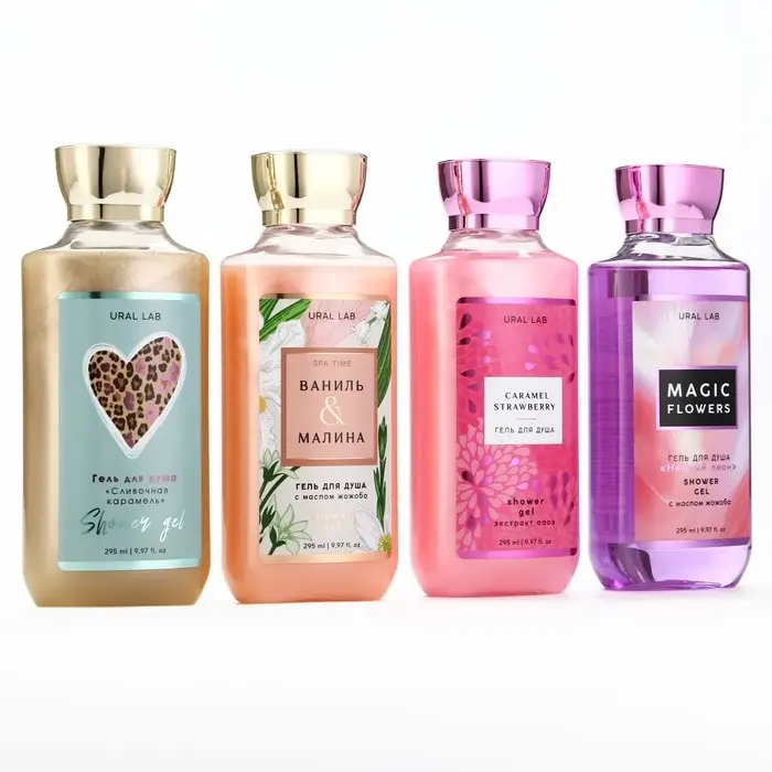 Гель для душа женский, 295 мл, аромат клубничной карамели, URAL LAB