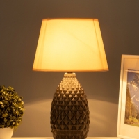 Настольная лампа "Марианна" 1х15Вт Е14 серый 28х28х45 см