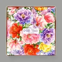 Коробка под 4 конфеты со скретч-слоем &laquo;Букет&raquo;, 10.5 х 10.5 х 3.5 см