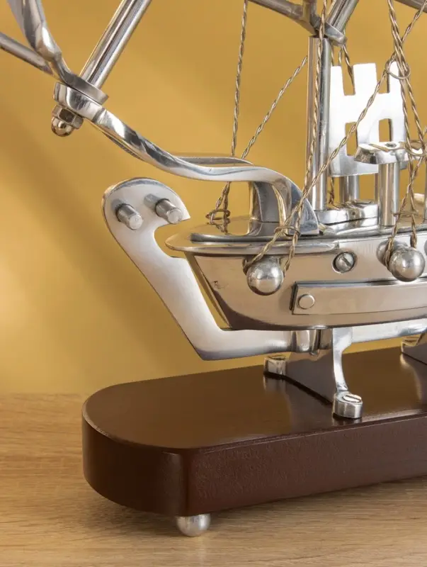 Корабль сувенирный 30х8х40 см, латунь