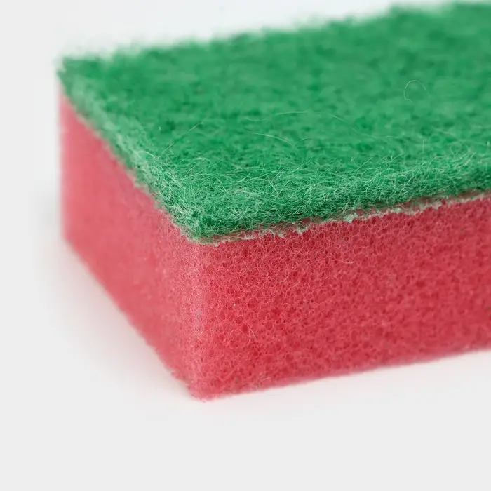 Губка для посуды с чистящим слоем Доляна &laquo;Эконом&raquo;, 7.5&times;4.5&times;2.5 см, 5 шт, мини