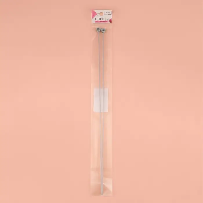 Спицы для вязания, прямые, с тефлоновым покрытием, d=2 мм, 35 см, 2 шт.