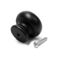 Ручка-кнопка CAPPIO, d=38 мм, вес 60 г, цвет чёрный, 8 шт.