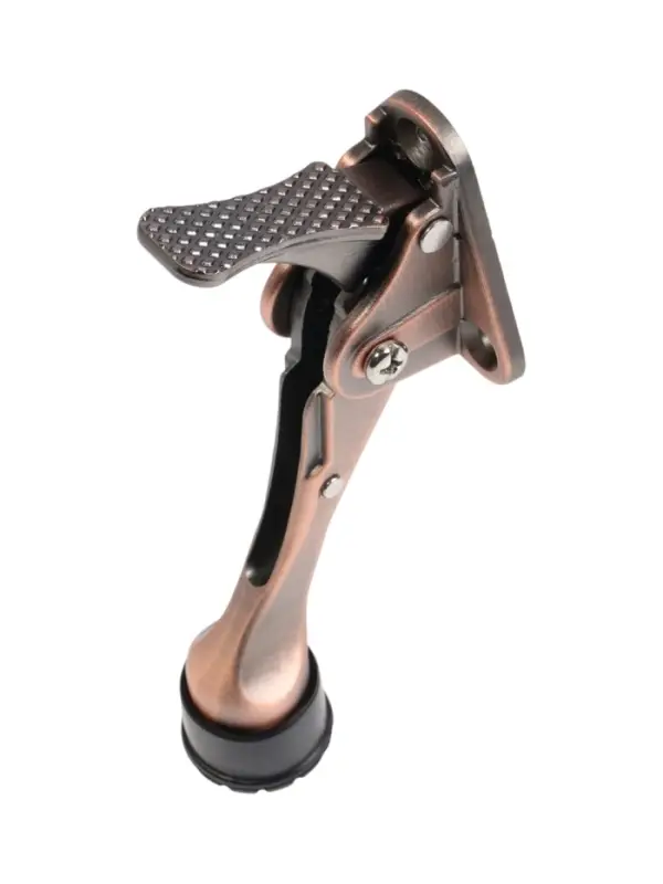 Фиксатор дверной LOCKLAND &ldquo;козья ножка&rdquo;, с автоподъемом, цвет медь