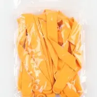 Воздушные шары для моделирования 125 см, d=7.5 см, 10 шт., оранжевые