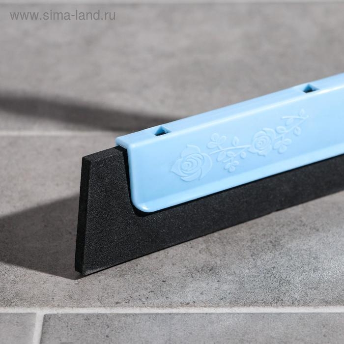 Водосгон для пола Доляна, черенок из нержавеющей стали 90 см, рабочая часть 34&times;2,5 см