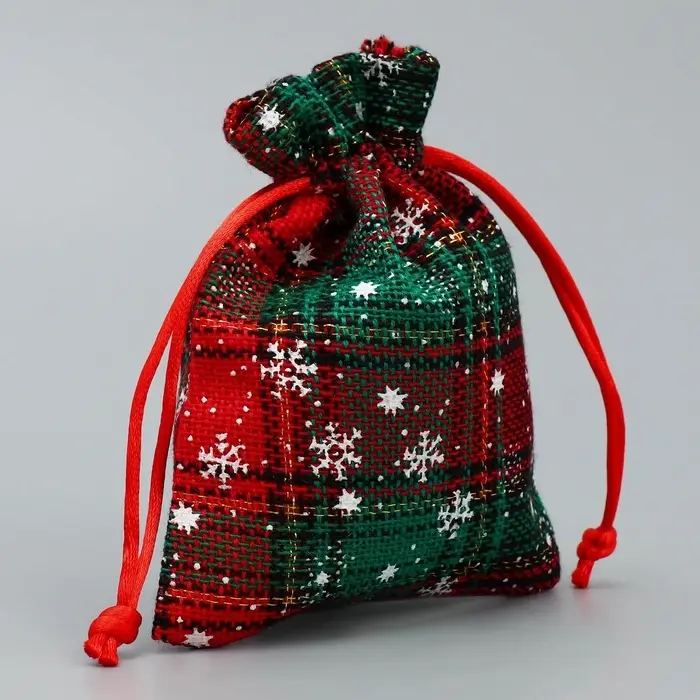Мешочек подарочный холща &laquo;Снежинка&raquo;, 10 х 12 см +/- 1.5 см