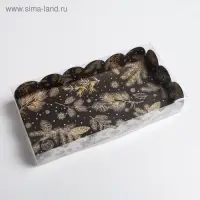 Коробка для кондитерских изделий с PVC крышкой &laquo;Тепла и счастья&raquo;, 10.5 х 21 х 3 см