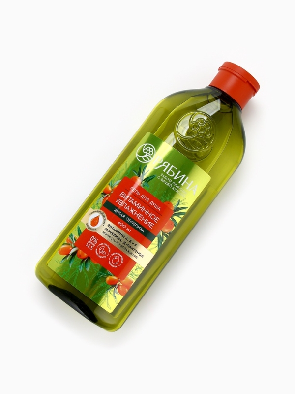 Гель для душа, витаминное увлажнение, аромат облепихи, 400 мл, Рябина