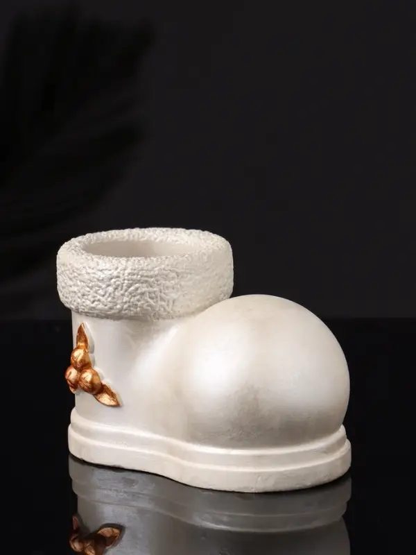 Подсвечник "Валенок" 10х7х6 см, перламутр