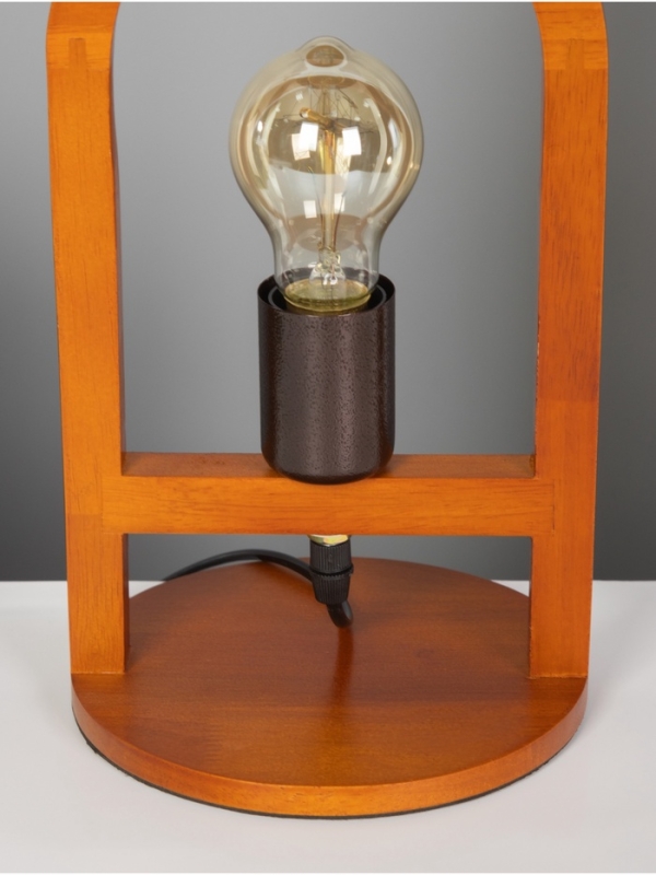 Лампа настольная BayerLux ЭКО "Клот" 1х40Вт Е27 коричневый 17х17х30см