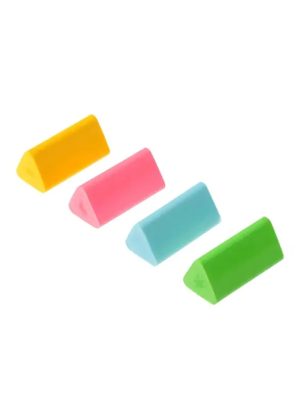 Набор 8 штук ластиков треугольных Пастельных (штрихкод на штуке)