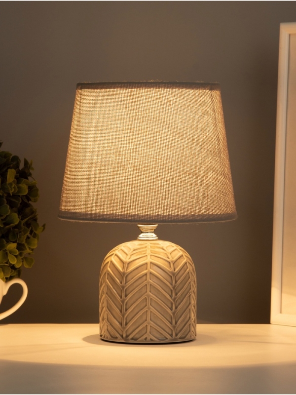 Лампа настольная "Пегас" 40Вт Е14 серый 16х16х25см