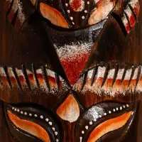 Маска &laquo;Абориген и ящерица&raquo;, 50&times;12&times;4 см, дерево, МИКС