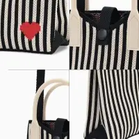 Сумка подр Сердце, 12*4*17, отд на кнопке, дл ремень, бело/черный