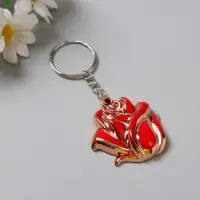 Брелок пластик "Бутон розы" МИКС 4х3,8х1,5 см