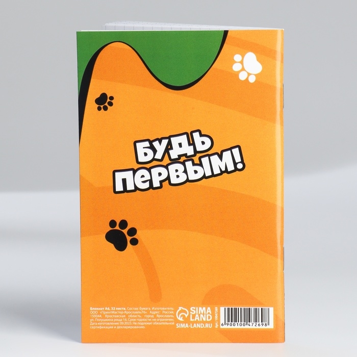 Блокнот А6, 32 л &laquo;Котик защитник&raquo; Набор из 4 шт в пакете