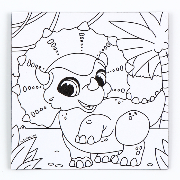 Магнит-раскраска &laquo;Дино&raquo;, 10 &times; 10 см