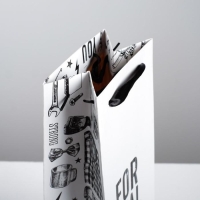 Пакет подарочный под бутылку, упаковка, &laquo;For real man&raquo;, 36 х 13 х 10 см