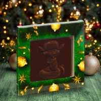 Новый год. Кондитерское изделие из кондитерской глазури "Панно Змея Забава", 35 г